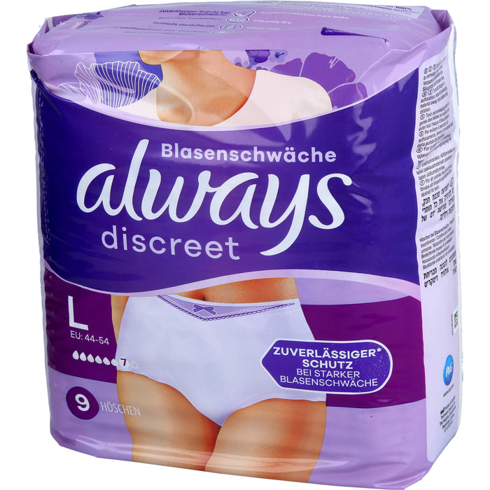 Always discreet Inkontinenz Pants plus L EU 44-54, 9 St. Pants