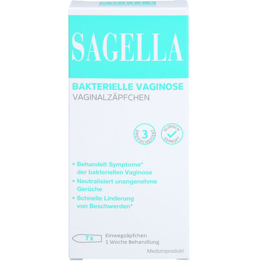 Sagella Vaginalovula mit Milchsäure, Thymian- und Salbei-Extrakten zur natürlichen Regeneration der Vaginalflora bei bakterieller Vaginose, 7 St. Zäpfchen