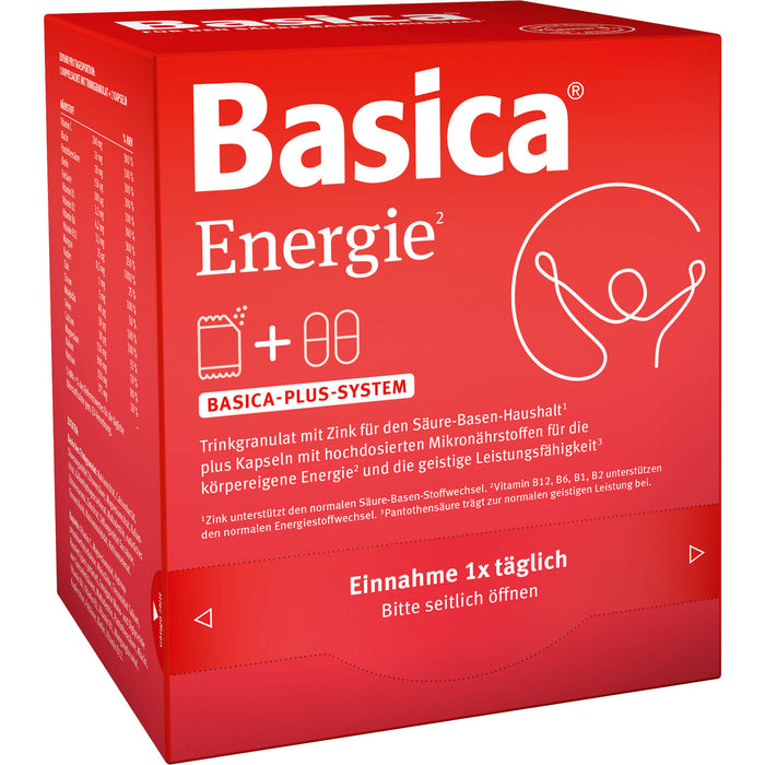 Basica Energie Trinkgranulat + Kapseln für 30 Tage für körpereigene Energie und geistige Leistungsfähigkeit, 30 St. Kombipackung