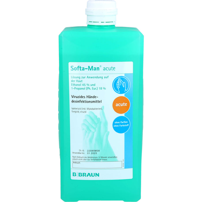 Softa-Man acute viruzides Hände-Desinfektionsmittel Lösung, 1000 ml Lösung