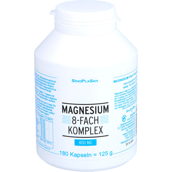 SinoPlaSan Magnesium 8fach Komplex 400 mg Kapseln, 180 St. Kapseln