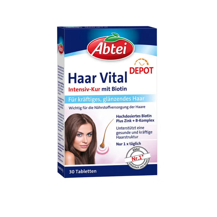 Abtei Haar Vital Intensiv-Kur mit Biotin Tabletten, 30 St. Tabletten