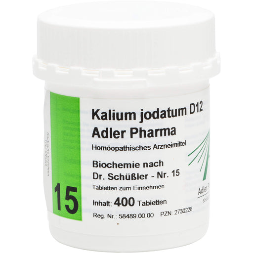 Adler Pharma Kalium jodatum D12 Biochemie nach Dr. Schüßler Nr. 15 Tabletten, 400 St. Tabletten