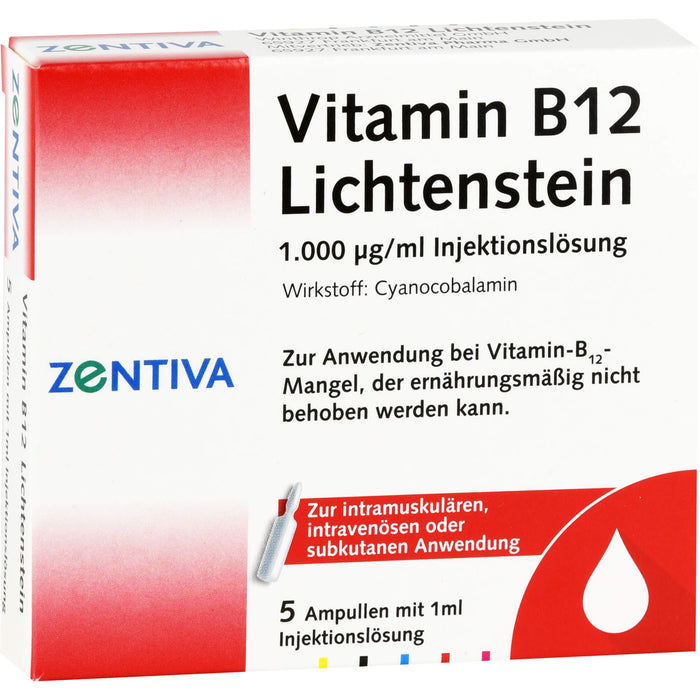Vitamin B 12 Lichtenstein 1.000 µg/ml Injektionslösung, 5 St. Ampullen