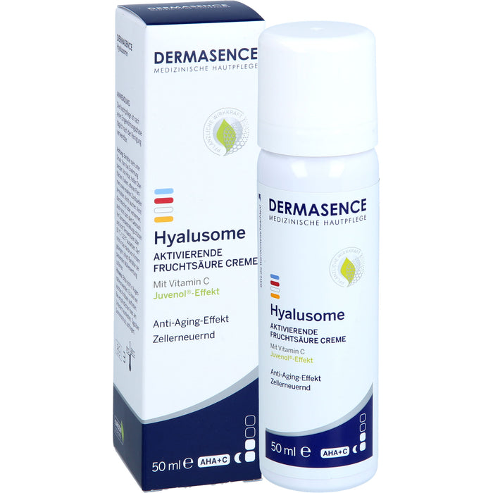 DERMASENCE Hyalusome aktivierende Fruchtsäure Creme mit Vitamin C Anti-Aging-Effekt, 50 ml Creme