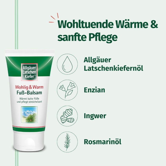 Allgäuer Latschenkiefer Wohlig & Warm Fuß-Balsam, 75 ml Balsam