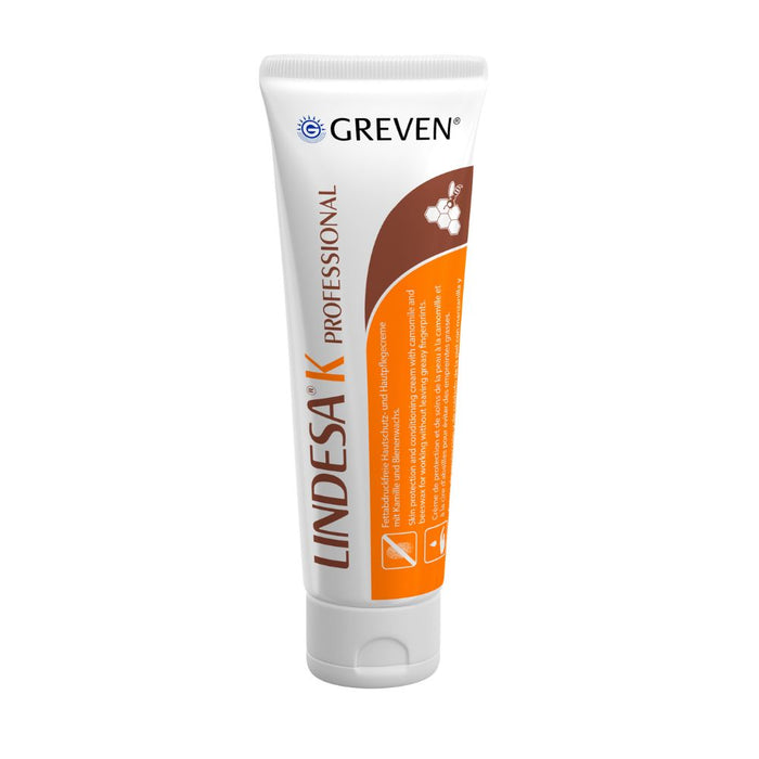 LINDESA K Professional fettabdruckfreie Hautschutz- und Hautpflegecreme, 100 ml Creme