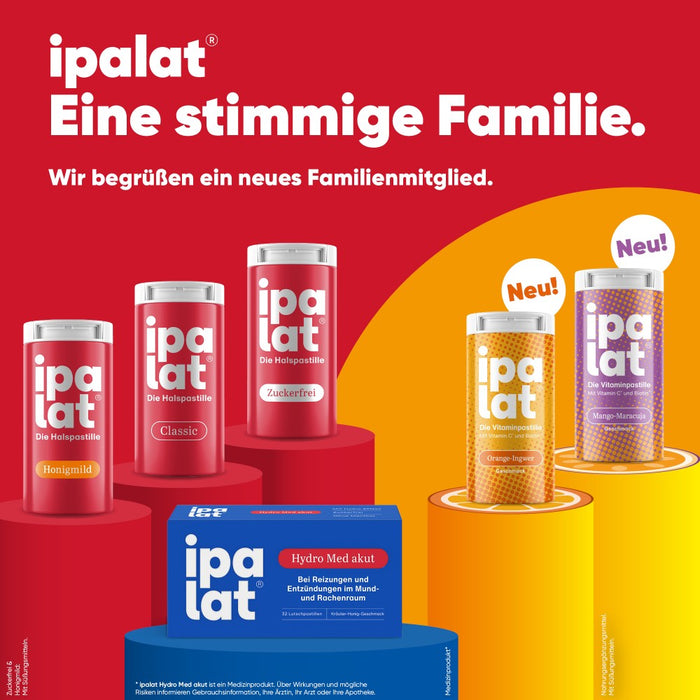 ipalat Vitaminpastillen Orange-Ingwer: Für Abwehrkräfte und Schleimhäute, 40 St. Pastillen