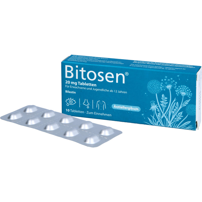 Bitosen 20 mg Tabletten bei Allergien, 10 St. Tabletten