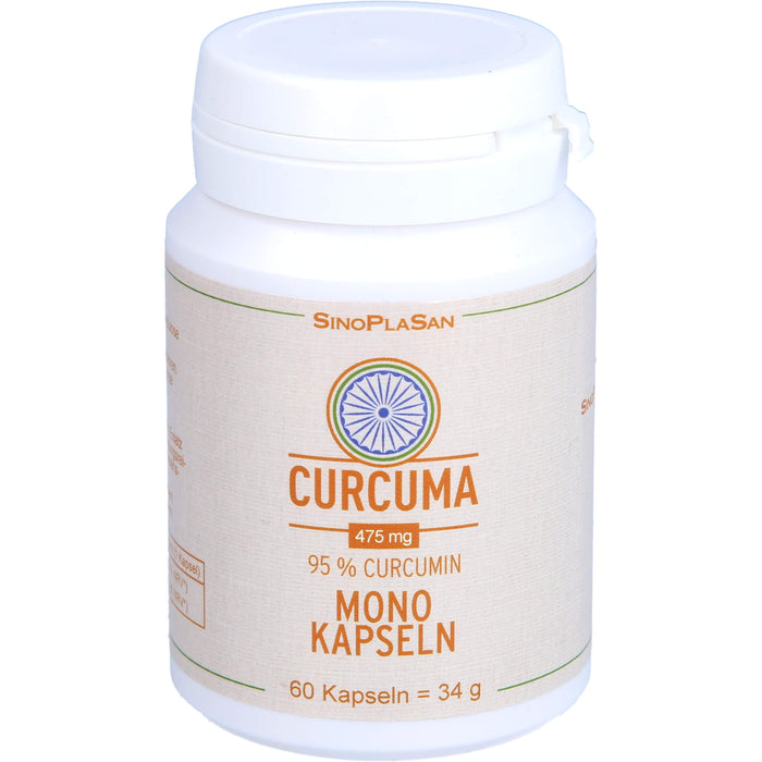 SinoPlaSan Curcuma 475 mg 95% Curcumin Mono-Kapseln, 60 St. Kapseln