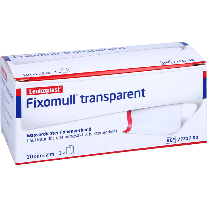 Fixomull transparent 10 cm x 2 m zur wasserdichten vollflächigen Fixierung von Wundauflagen, 1 St. Pflaster