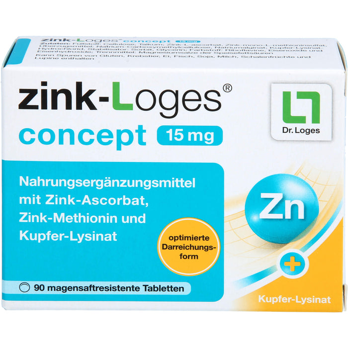 Zink-loges Concept 15mg, 90 St TMR