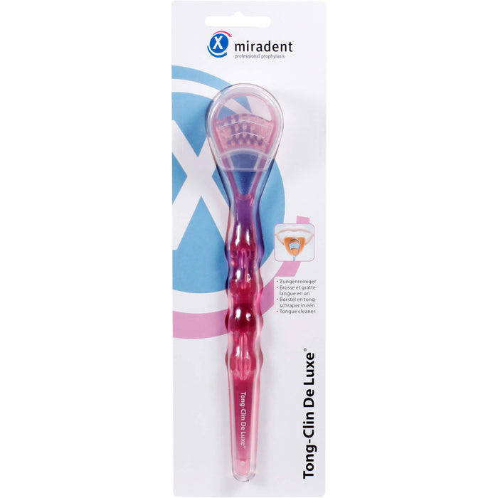 Tong-Clin De Luxe Zungenreiniger transparent pink, 1 St 