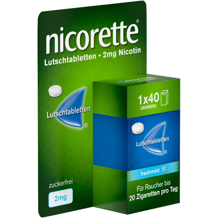 Nicorette Freshmint 2 mg Lutschtabletten, 40 St. Tabletten