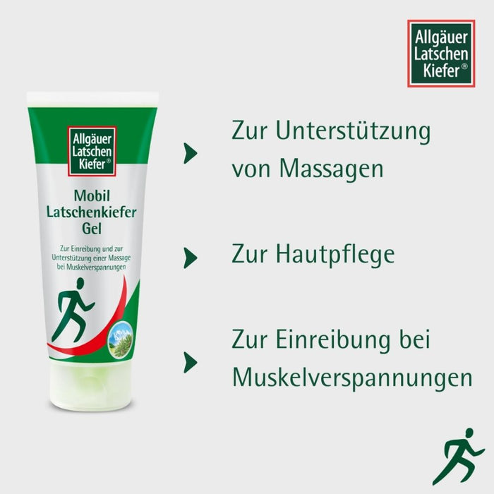 Allgäuer Latschenkiefer Mobil Latschenkiefer Gel entspannende Pflege für Nacken, Rücken und Beine, 100 ml Gel