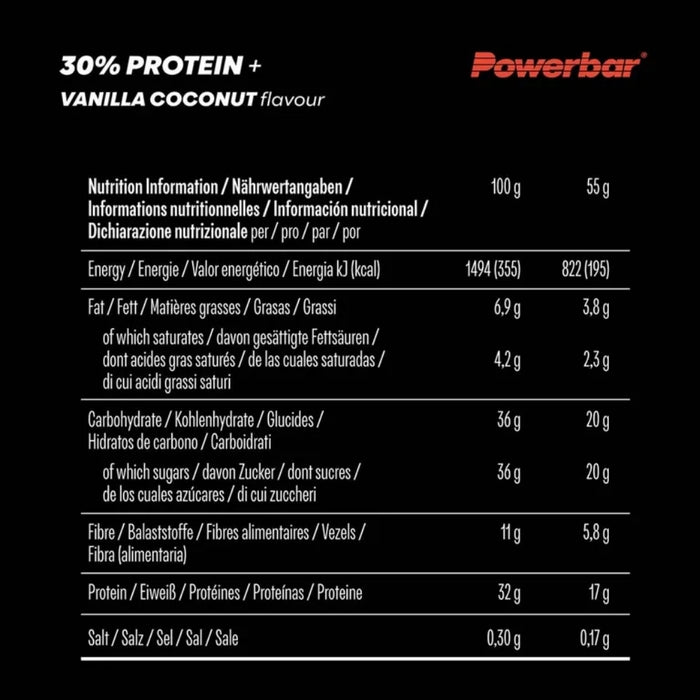 POWERBAR Protein Plus 30 % Vanilla-Coconut, 55 g Riegel