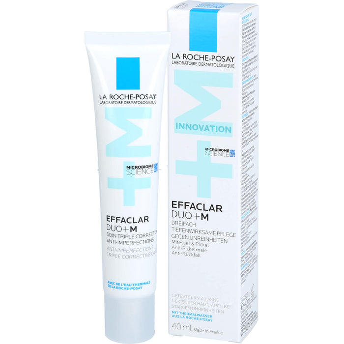 La Roche-Posay Effaclar Duo+M dreifach tiefenwirksame Pflege gegen Unreinheiten, 40 ml Creme