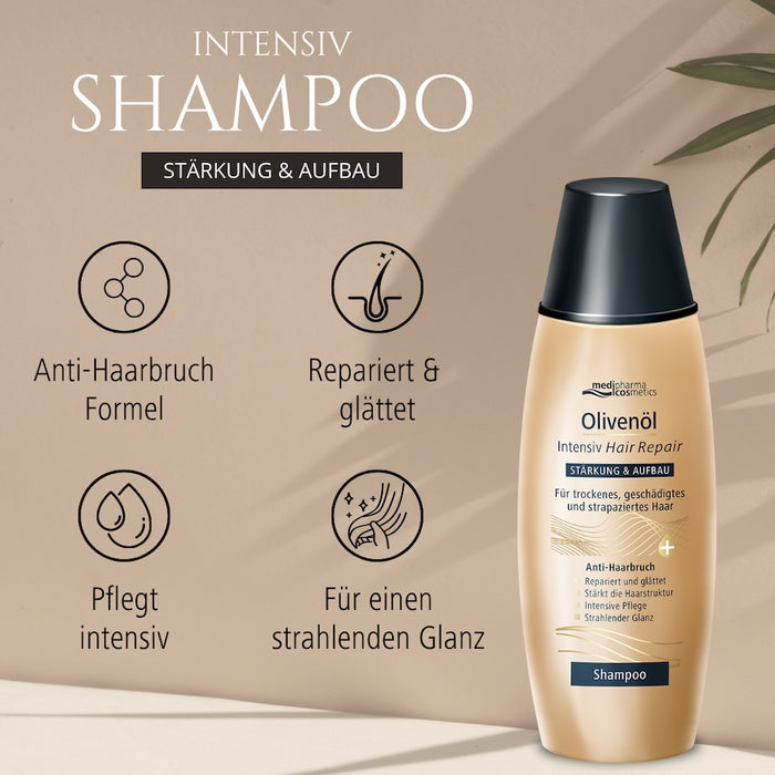 Medipharma Cosmetics Olivenöl Intensiv Hair Repair Shampoo, 200 ml Shampoo