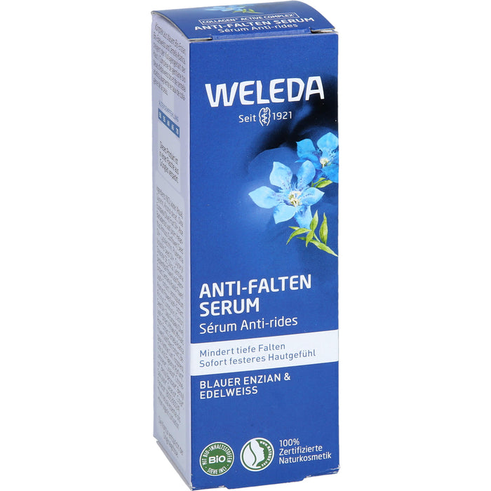WELEDA Anti-Falten Serum mindert tiefe Falten für ein sofort festeres  Hautgefühl, 30 ml Lösung