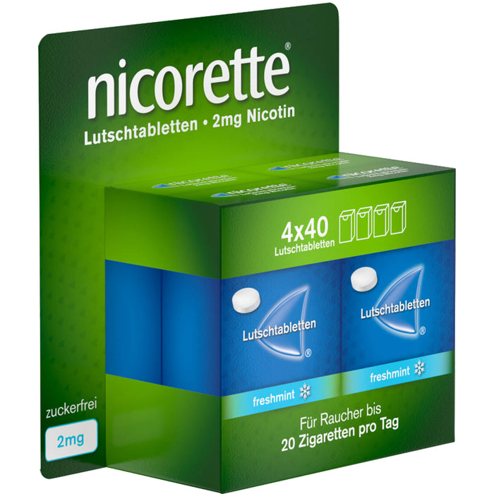 Nicorette Freshmint 2 mg Lutschtabletten, 160 St. Tabletten