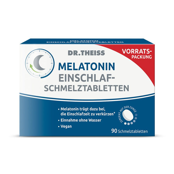 DR. THEISS Melatonin Einschlaf-Schmelztabletten, 90 St. Tabletten