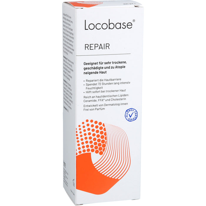 Locobase Repair Creme für sehr trockene, geschädigte, zu Atopie neigende Haut, 100 g Creme