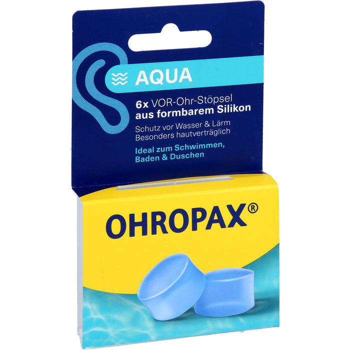 OHROPAX Aqua Ohrstöpsel aus Silicon, 6 St. Ohrstöpsel