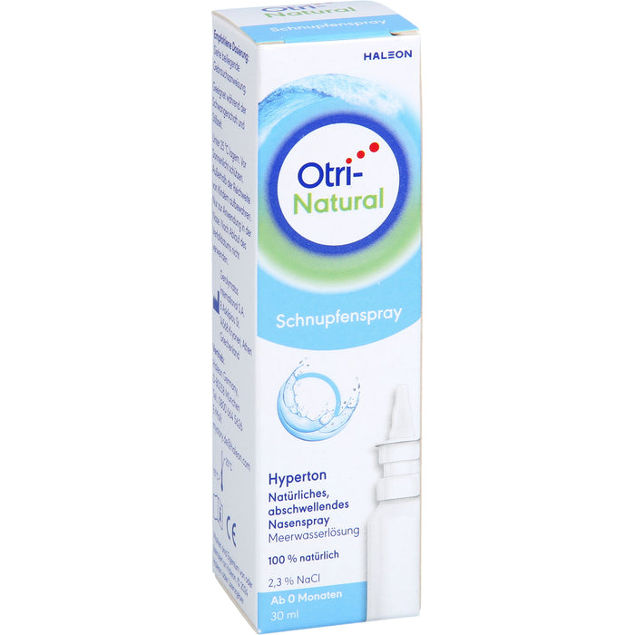 OtriNatural Schnupfenspray hypertones natürliches abschwellendes Meerwasserspray, 30 ml Lösung