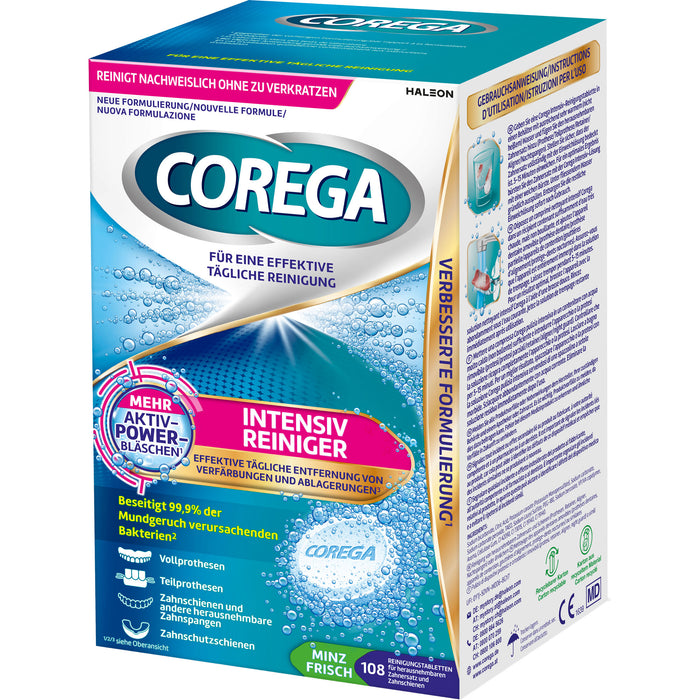 COREGA Tabs Intensiv Reiniger Gebissreinigungstabletten, 108 St. Tabletten