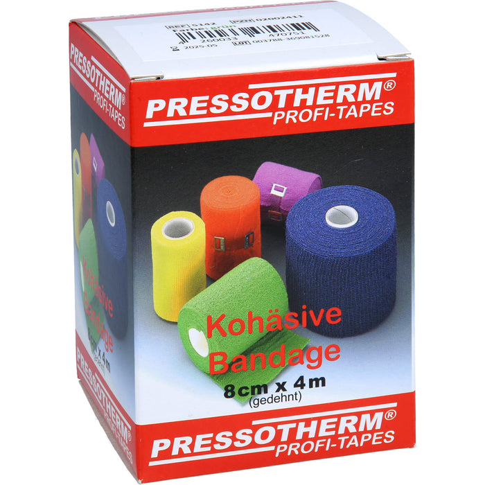 Pressotherm Kohäsive Bandage 8cmx4m grün, 1 St BIN