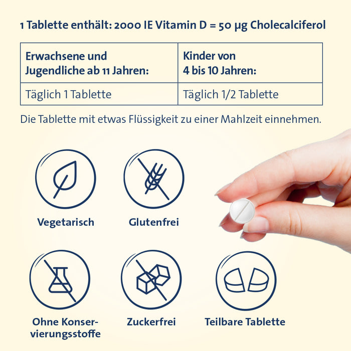 Vitamin D3 Hevert 2000 IE, 60 St. Tabletten