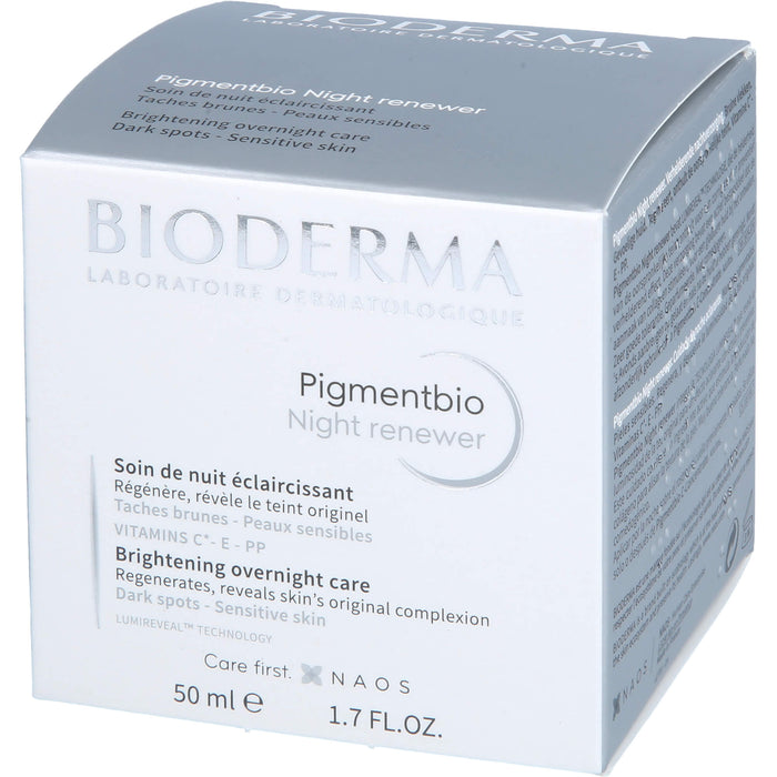 BIODERMA Pigmentbio Night Renewer aufhellende Nachtcreme für zu Pigmentflecken neigende Haut, 50 ml Creme