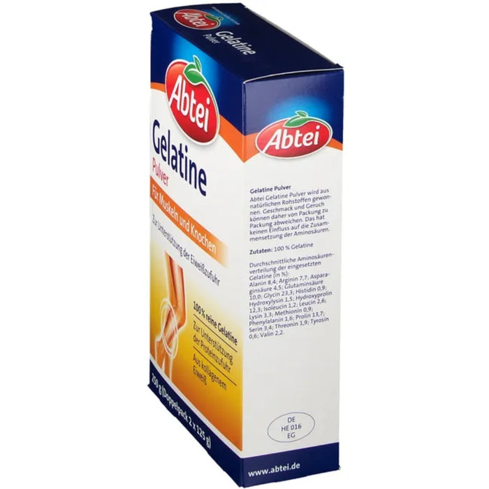 Abtei Gelatine Plus Pulver für Muskeln und Knochen, 250 g Pulver