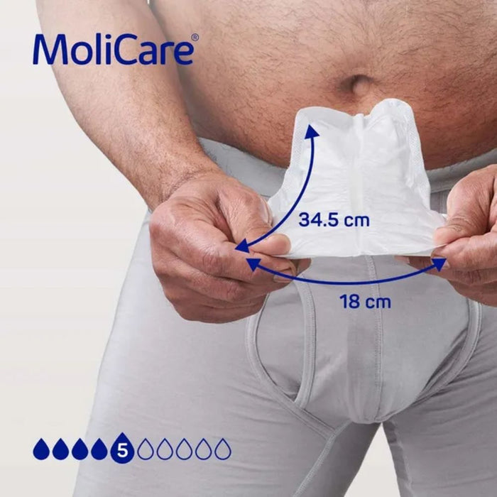 MoliCare Premium Men Pad 5 Tropfen bei mittlerer Blasenschwäche, 14 St. Einlagen
