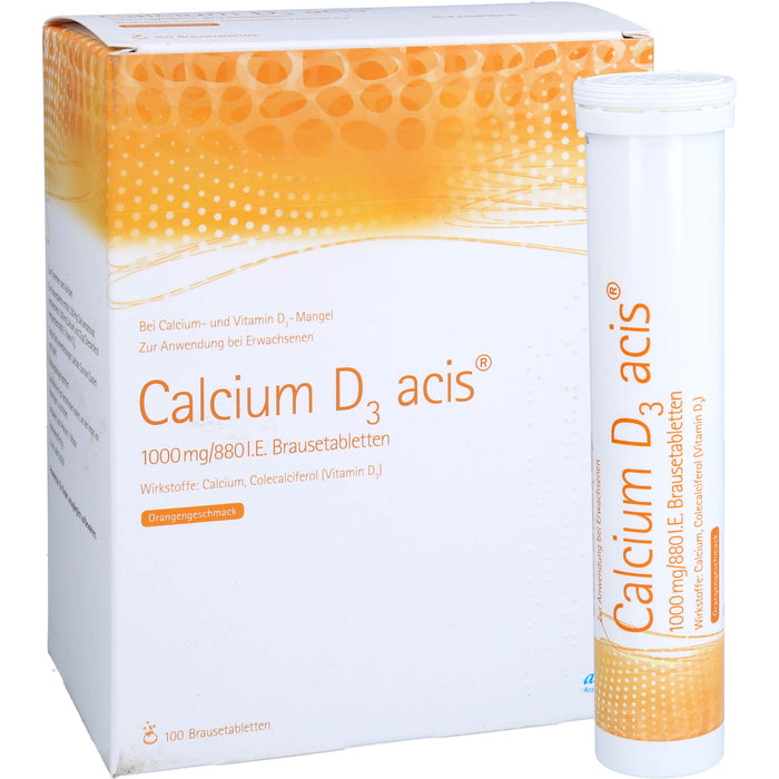 Calcium D3 acis® 1000 mg/880 I.E., Brausetabletten, 100 St BTA