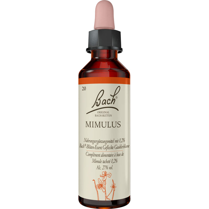 Bach Original Bach-Blüten Nr. 20 Mimulus Gefleckte Gauklerblume Tropfen, 20 ml Lösung