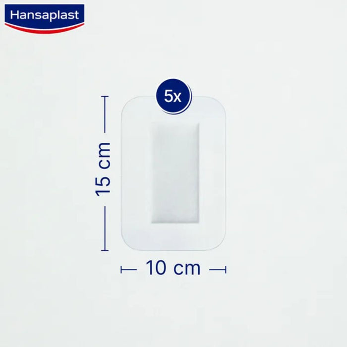 Hansaplast Aqua Protect 10 x 15 cm atmungsaktiver, wasserfester Wundverband polstert die Wunde, ohne zu verkleben, 5 St. Verband