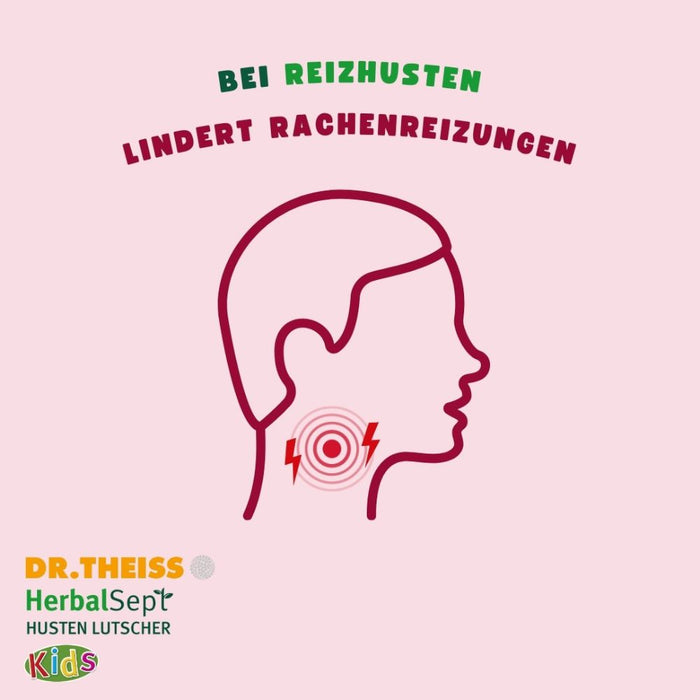 DR. THEISS Hedelix Herbalsept Hals Lutscher Kids bei Halsbeschwerden und Heiserkeit, 6 St. Lutscher
