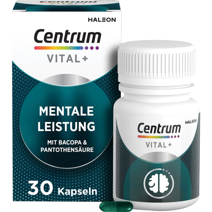 Centrum Vital+ Kapseln mentale Leistung mit Bacopa und Pantothensäure, 30 St. Kapseln