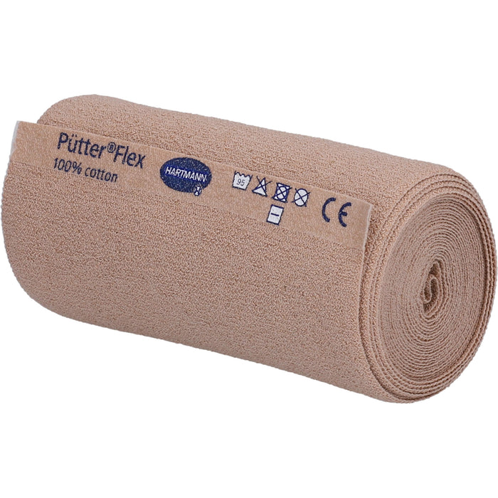 PütterFlex Binde 10 cm x 5 m besonders dünne bi-elastische Kurzzugbinde, 10 St. Binde