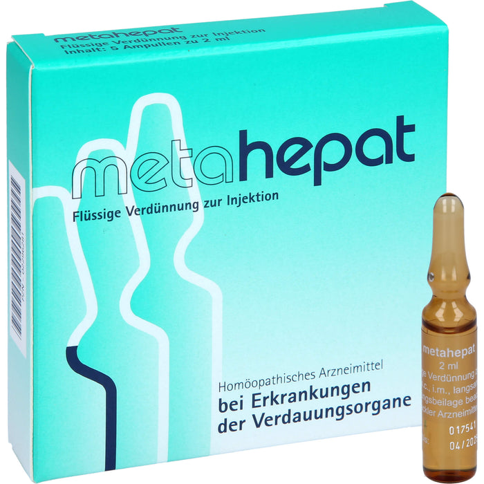 Metahepat flüssige Verdünnung bei Erkrankungen der Verdauungsorgane, 5 St. Ampullen