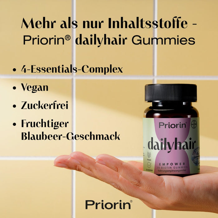 Priorin dailyhair Empower Biotin Gummies für natürlich starke Haare, 30 St. Gummidrops