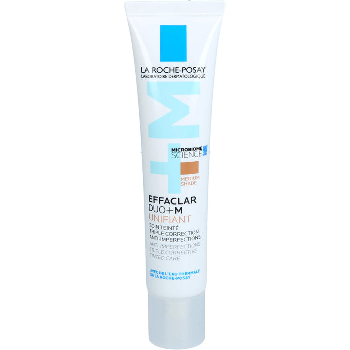 La Roche-Posay Effaclar Duo+M Unifiant getönte, dreifach tiefenwirksame Pflege gegen Unreinheiten mittlerer Farbton, 40 ml Creme