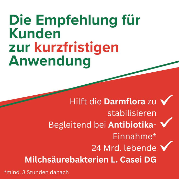 Enterolactis Plus - natürliche Versorgung der Darmflora und des Darmmikrobioms mit L. Casei DG - 24 Mrd. lebende Zellen pro Kapsel - laktosefrei & glutenfrei, 30 St. Kapseln
