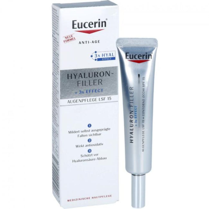 Eucerin Anti-Age Hyaluron-Filler Augenpflege LSF 15, 15 ml Salbe