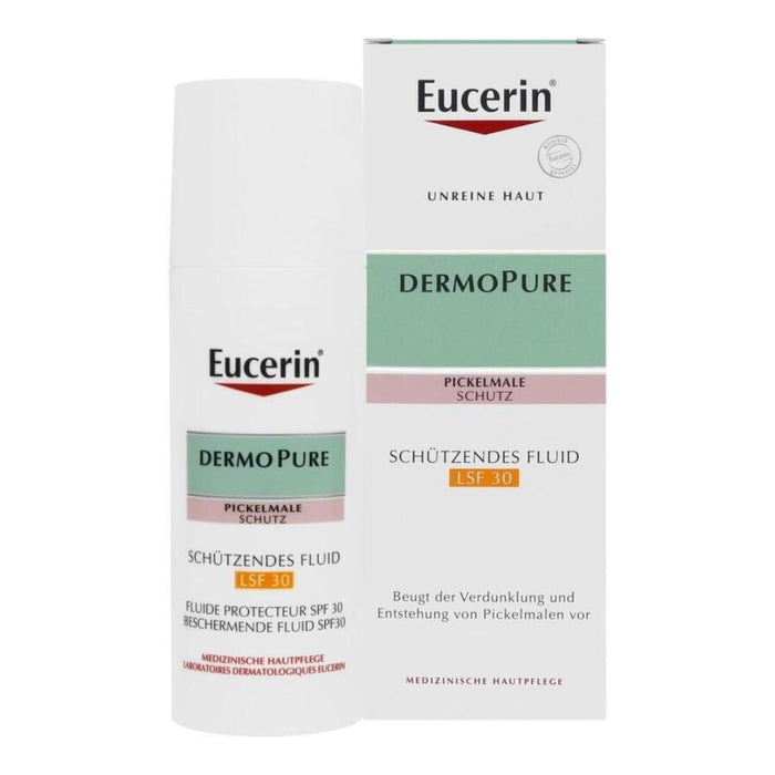 Eucerin Dermopure schützendes Fluid LSF 30 beugt der Verdunkelung von Pickelmalen und Unreinheiten vor, 50 ml Creme