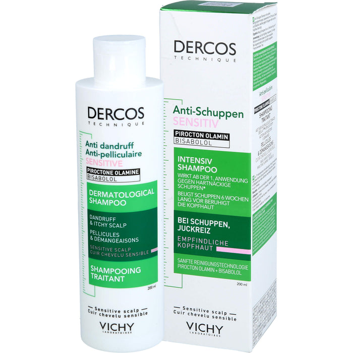 DERCOS Anti-Schuppen Intensiv Shampoo für empfindliche Kopfhaut, 200 ml Shampoo