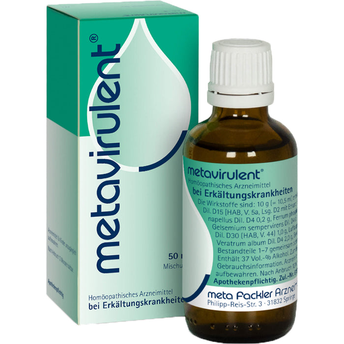 metavirulent Tropfen bei Erkältungskrankheiten, 50 ml Lösung