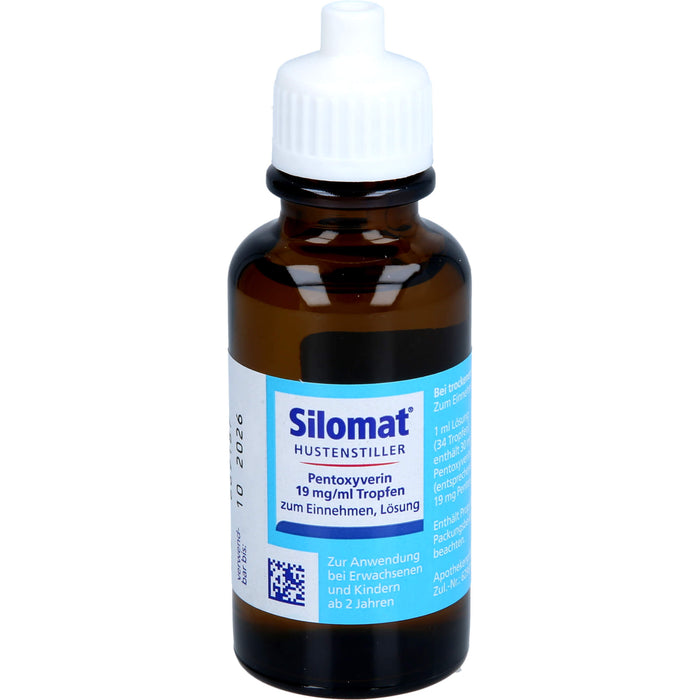 Silomat Hustenstiller Pentoxyverin 19 mg/ml Tropfen beruhigt trockenen Reizhusten, 30 ml Lösung