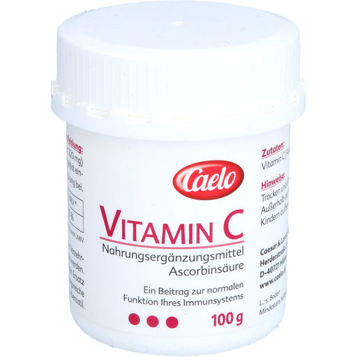 Caelo Vitamin C Ascorbinsäure Pulver, 100 g Pulver